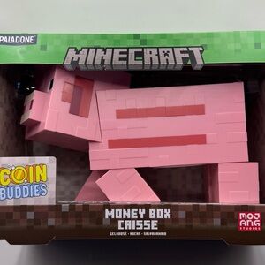Minecraft Pink Pig Coin Buddies Money Box Cassie Piggy Bank